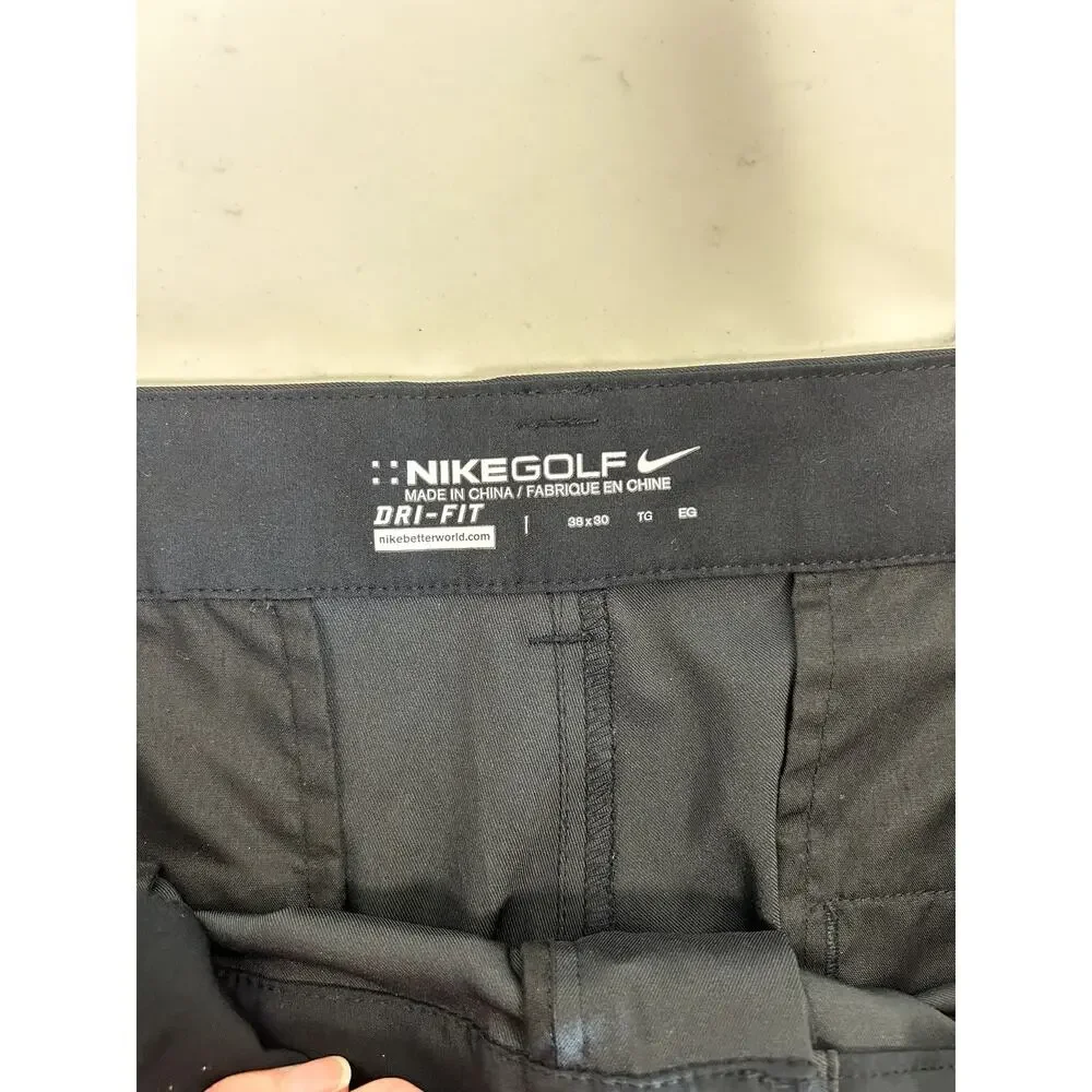 Nike Golf Dri-Fit Men's Pants‎ Size 38x30 (XL) Black Slacks Chino Pants